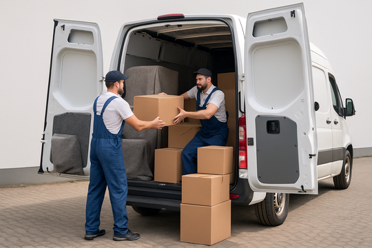Beiladung Bremen – sorgfältiges Verpacken und Stapeln der Kartons